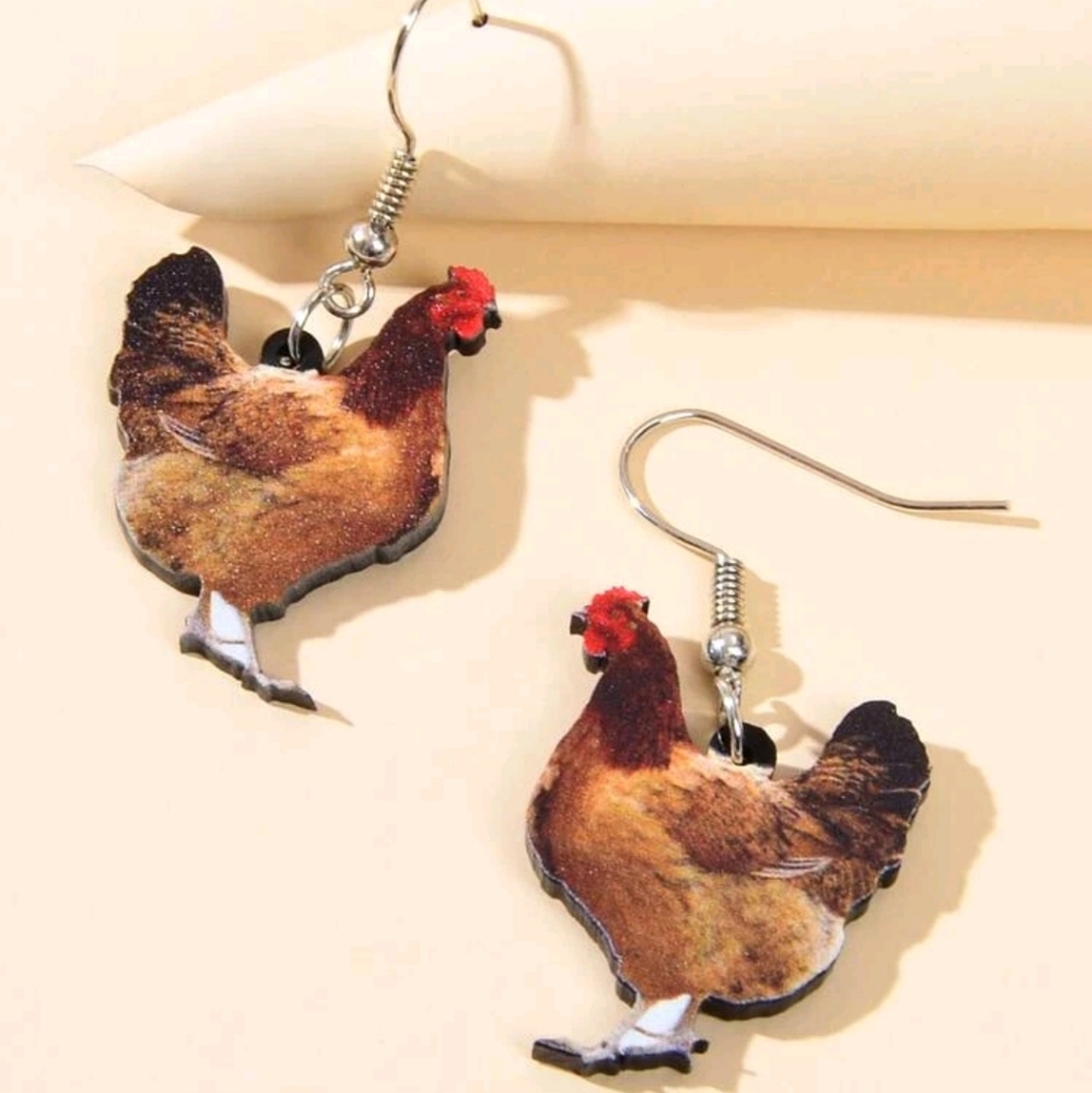 Chicken Earrings
